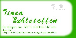 timea muhlsteffen business card